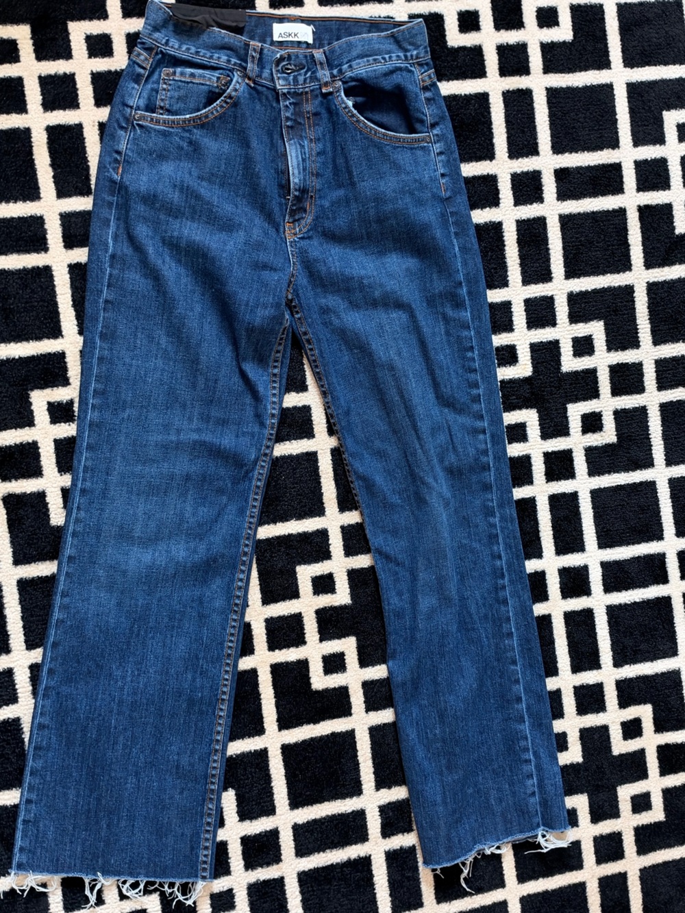 ASKK NY Dark Wash Raw Hem Jeans size 26